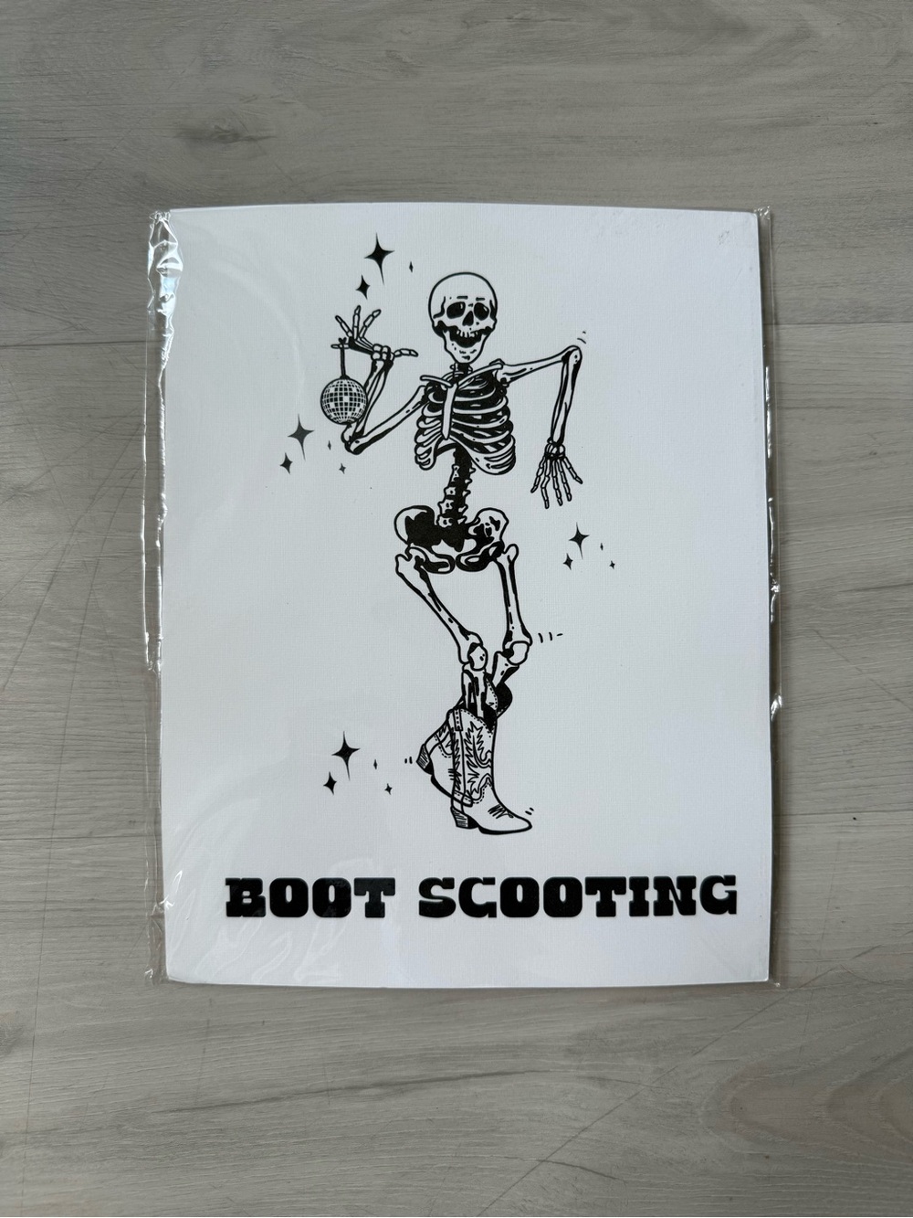 Boot Scootin Disco Skeleton Art